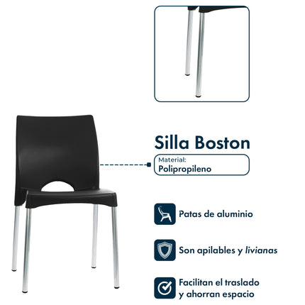 Mesa Timbu + 4 Sillas Boston
