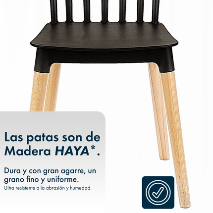 Mesa Rectangular Eames 120x80 + 4 Sillas Windsor