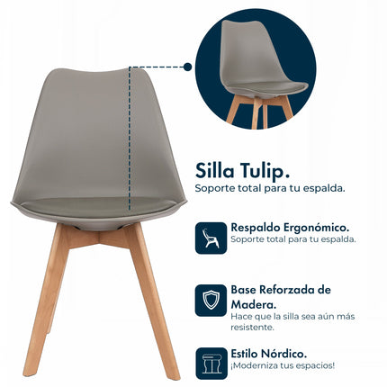 Set 6 Sillas de Diseño Tulip