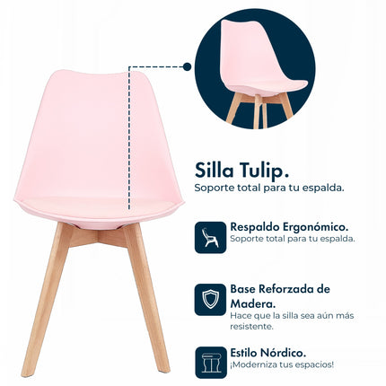 Set 6 Sillas de Diseño Tulip