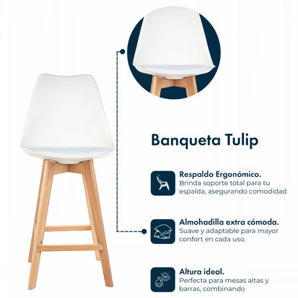 Banqueta Alta Tulip