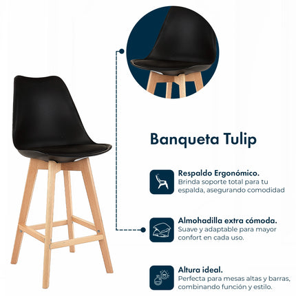 Banqueta Alta Tulip