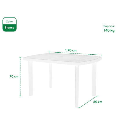 Mesa Rectangular Maldiva