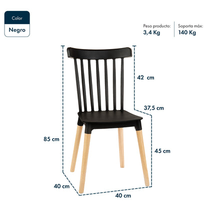 Set 4 Sillas de Diseño Windsor