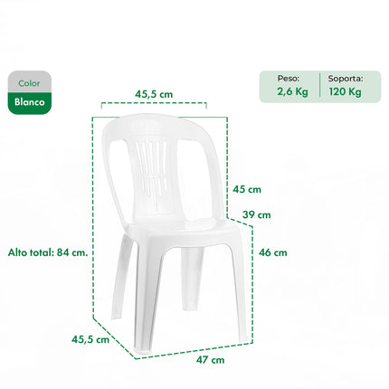 Mesa Maldiva + 4 Sillas Antonella