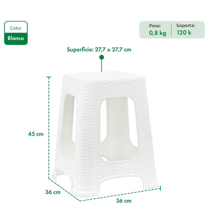 Set 4 Banquetas Rattan Cerdeña