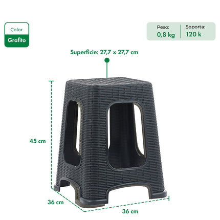 Set 4 Banquetas Rattan Cerdeña