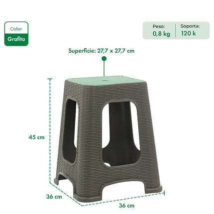 Set 4 Banquetas Rattan Cerdeña