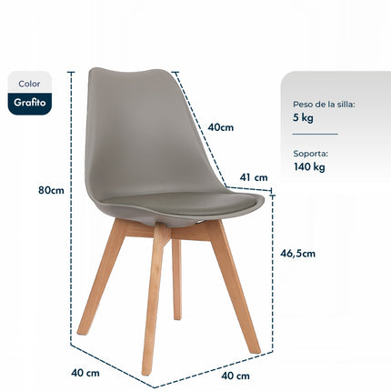 Set 6 Sillas de Diseño Tulip