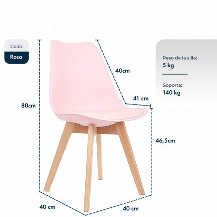 Set 6 Sillas de Diseño Tulip