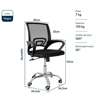 Silla de Oficina Mesh Ergonomica