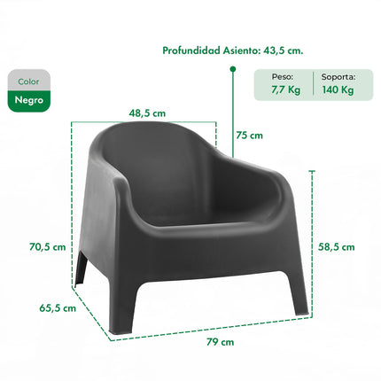 Set 2 Sillones Skarpo + Mesa Sunset