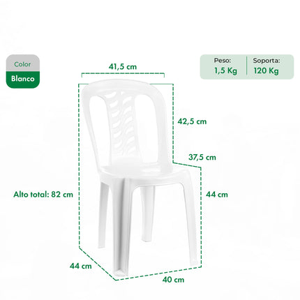 Silla Plastica Reforzada Bistró
