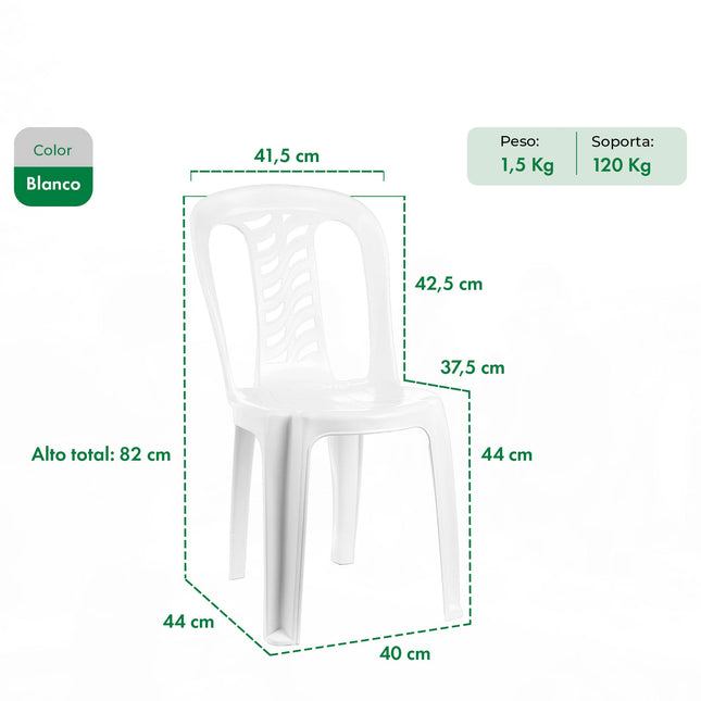 Silla Plastica Reforzada Bistró