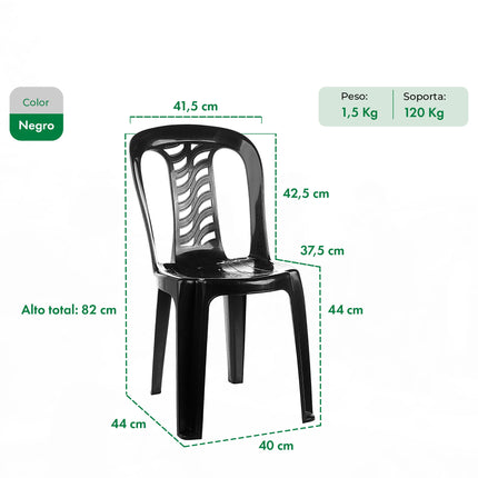 Silla Plastica Reforzada Bistró
