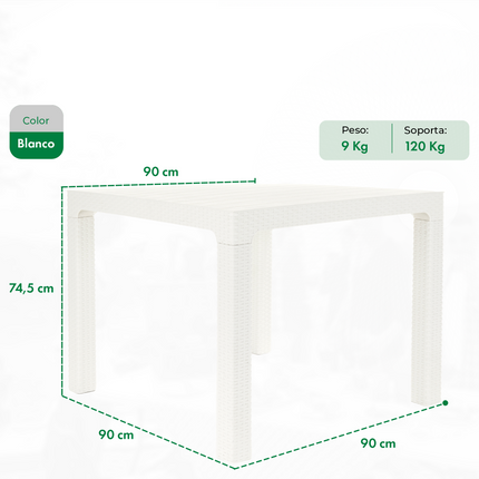 Mesa Monaco Rattan 90x90