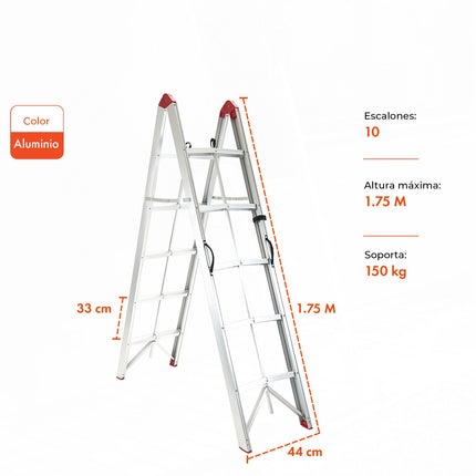 Escalera Aluminio plegable Ultra Compacta 5 escalones