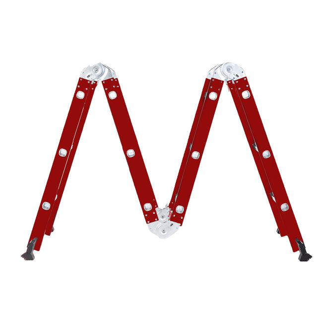 Escalera De Aluminio Articulada 12 Escalones Red Edition