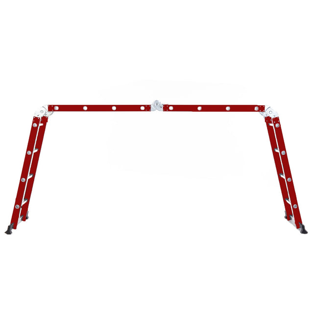 Escalera De Aluminio Articulada 16 Escalones Red Edition