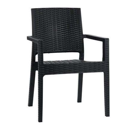 Mesa Niza + 4 Sillones Milano Rattan