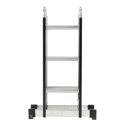 Escalera Articulada de Aluminio Negra 12 Escalones 3,50 Mts