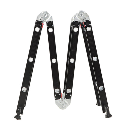 Escalera Articulada de Aluminio Negra 12 Escalones 3,50 Mts