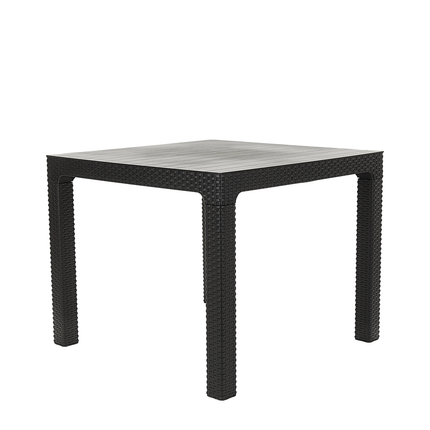 Mesa Monaco Rattan 90x90 + 4 Sillones Ibiza