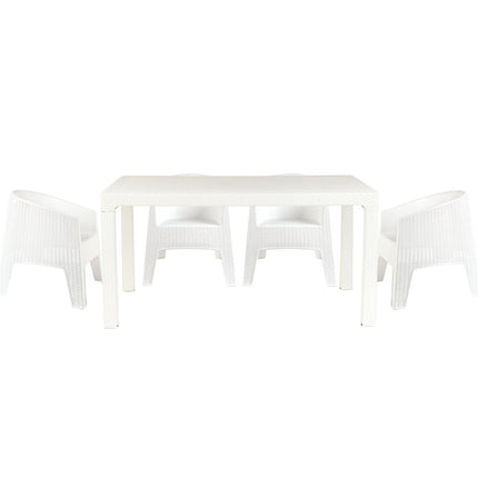 Mesa Niza + 4 Sillones Ibiza Rattan