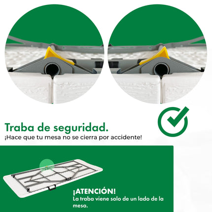 Set de 2 Mesas Plegables Picnic 1.80