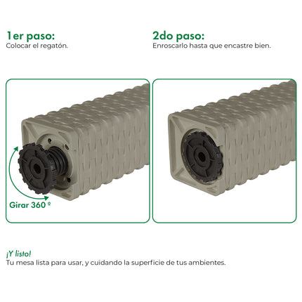 Mesa Niza + 4 Sillones Milano Rattan