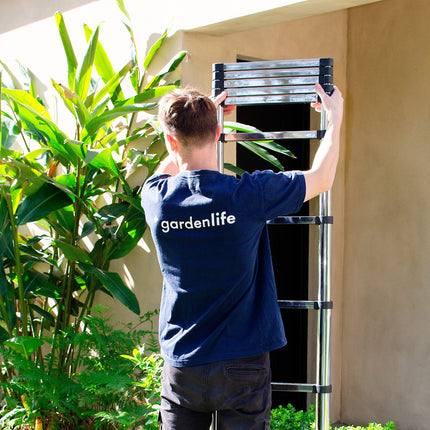 Escalera Telescópica 9 Escalones Extensible 2,6 Mts