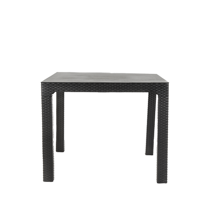 Mesa Monaco Rattan 90x90 + 4 Sillones Milano