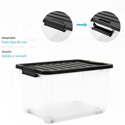 Set 4 Contenedores De Plastico Life Box 50 Lts