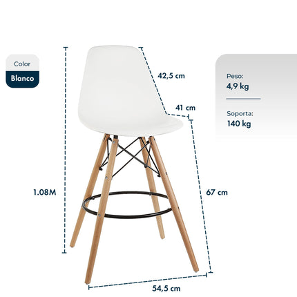 Set 2 Banquetas Taburete Eames