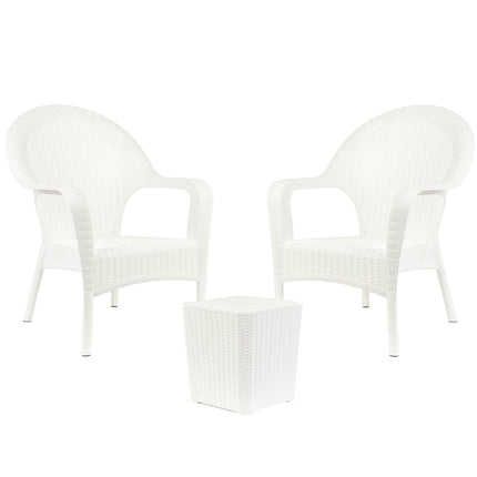 Set 2 Sillones Qatar Rattan + Mesa Capri