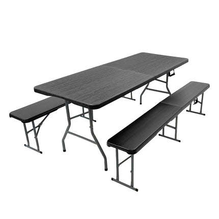 Set Mesa Plegable Picnic 1.80 cm mas 2 Bancos Plegables