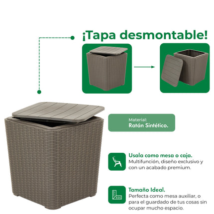 Set 2 Sillones Ibiza Rattan + Mesa Capri