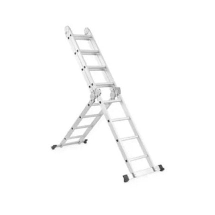 Escalera De Aluminio 16 Escalones Articulada + Plataforma