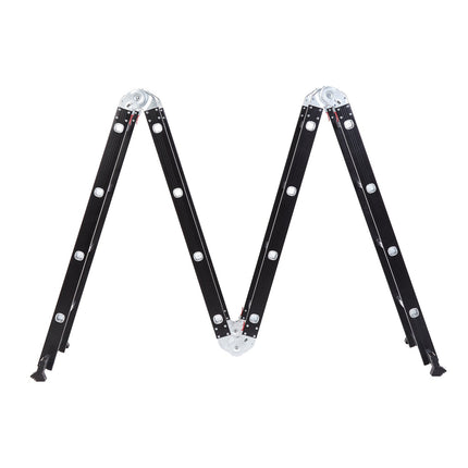 Escalera Articulada de Aluminio Negro de 16 Escalones 4,24 MTS DE ALTO