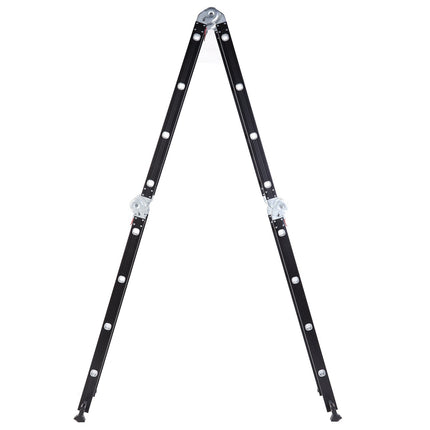 Escalera Articulada de Aluminio Negro de 16 Escalones 4,24 MTS DE ALTO