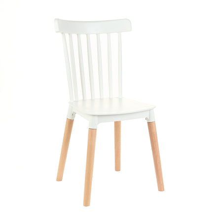 Mesa Rectangular Eames 120x80 + 4 Sillas Windsor