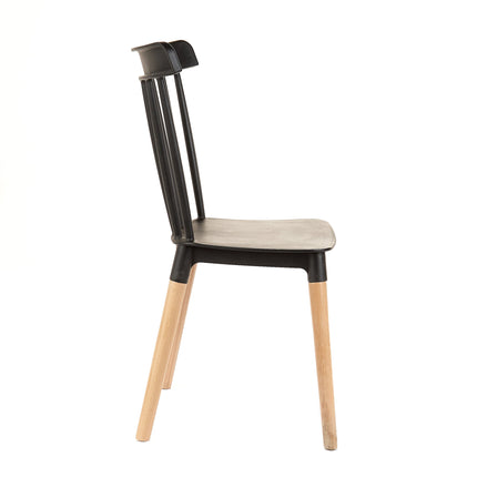 Mesa Rectangular Eames 120x80 + 4 Sillas Windsor