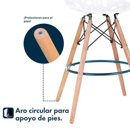 Banqueta Taburete Eames Akron