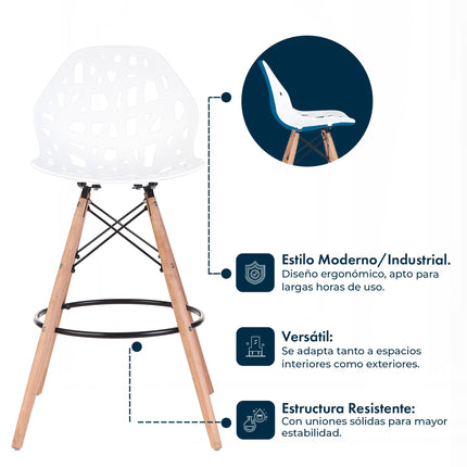 Banqueta Taburete Eames Akron