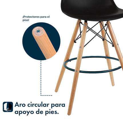 Set 2 Banquetas Taburete Eames