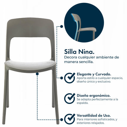 Set 6 Sillas de Diseño Nina