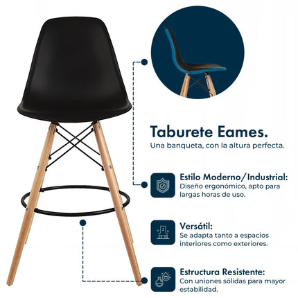 Set 2 Banquetas Taburete Eames