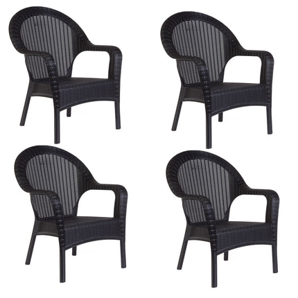 Set 4 Sillones Qatar Rattan