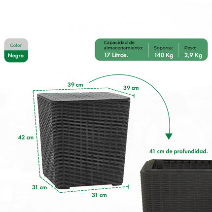 Set 2 Sillones Ibiza Rattan + Mesa Capri